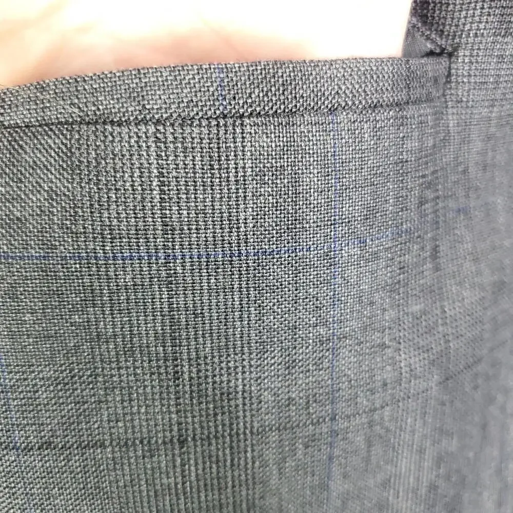 Hart Schaffner Marx Blazer Mens 42R Heritage Plus Plaid Two Button Gray